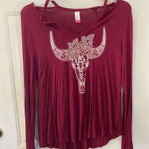 no boundaries ram skull top cut out shoulders